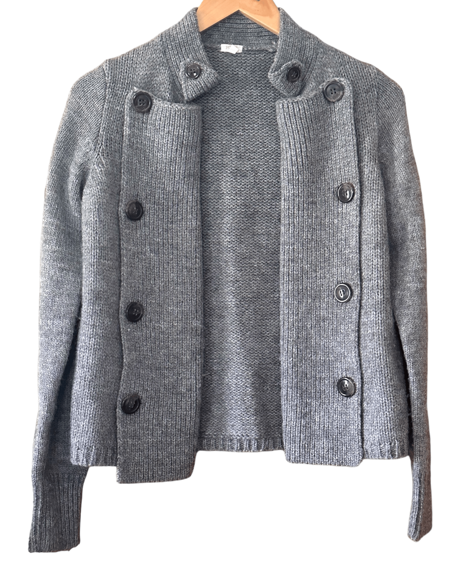 Cool Summer J.CREW gray wool cardigan sweater jacket