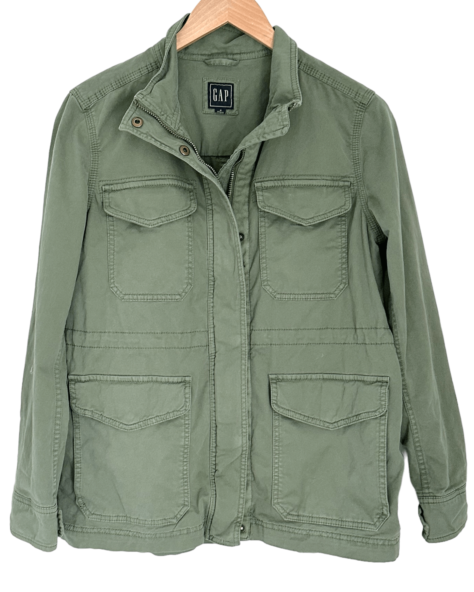 Soft Autumn GAP olive green utility jacket
