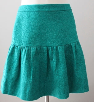 J CREW Cool Winter Textured jade skirt