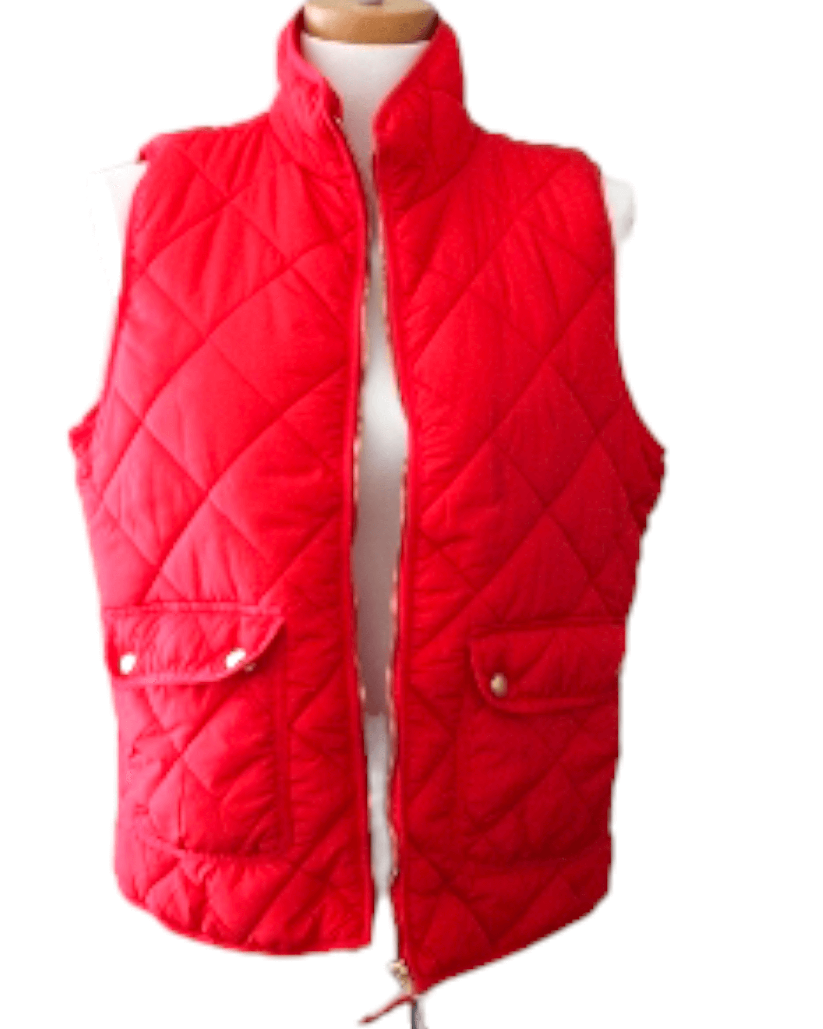 Bright Spring Red Puffer Vest