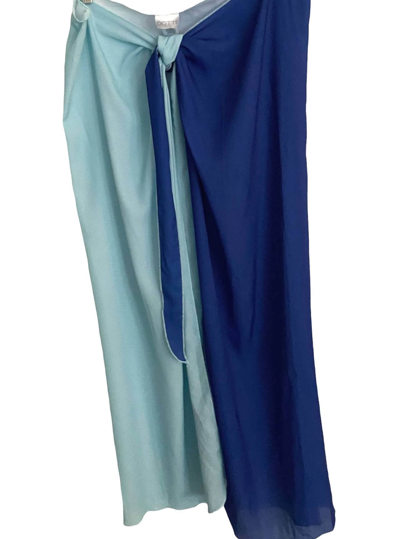 Cool Summer DOTTI blue ombre wrap skirt