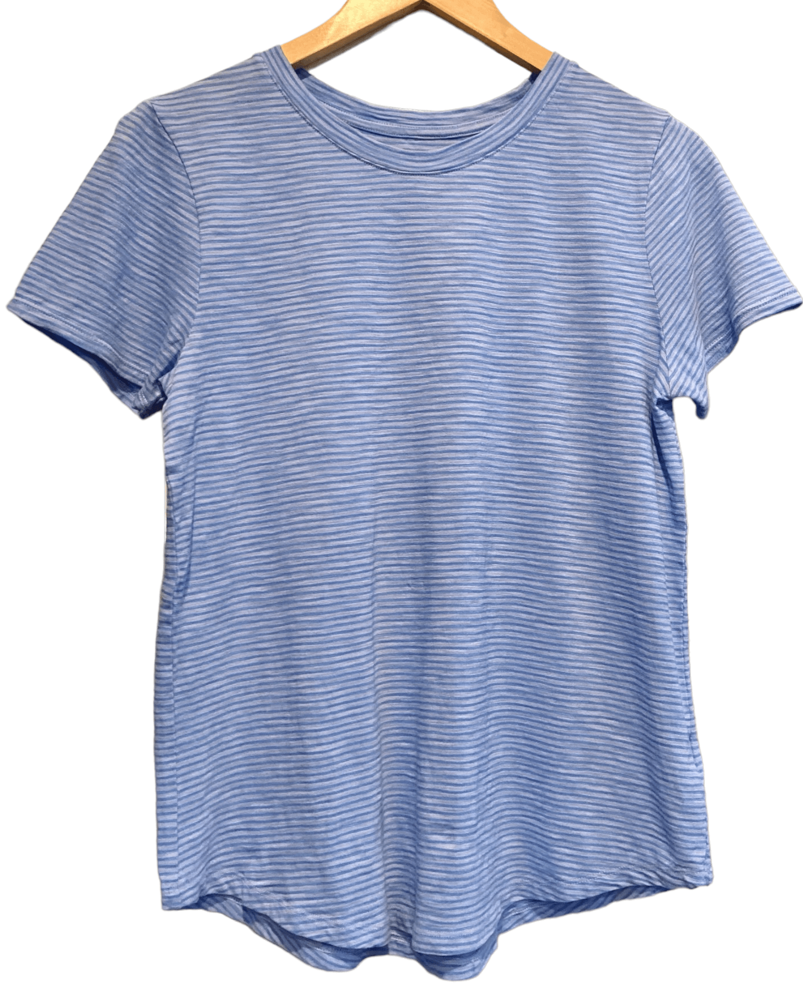 Cool Summer OLD NAVY flax flower blue striped tee t-shirt