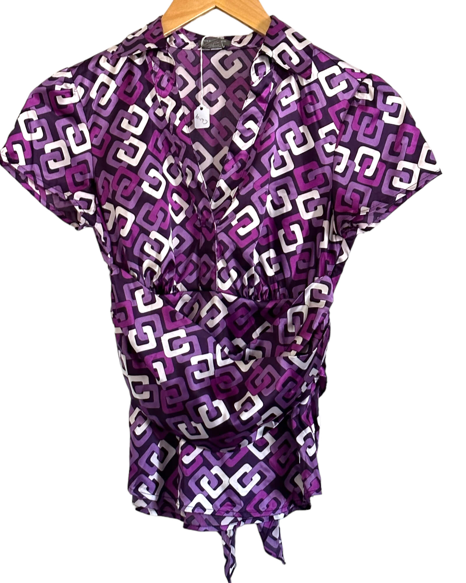 Cool Winter ANN TAYLOR purple geometric print top