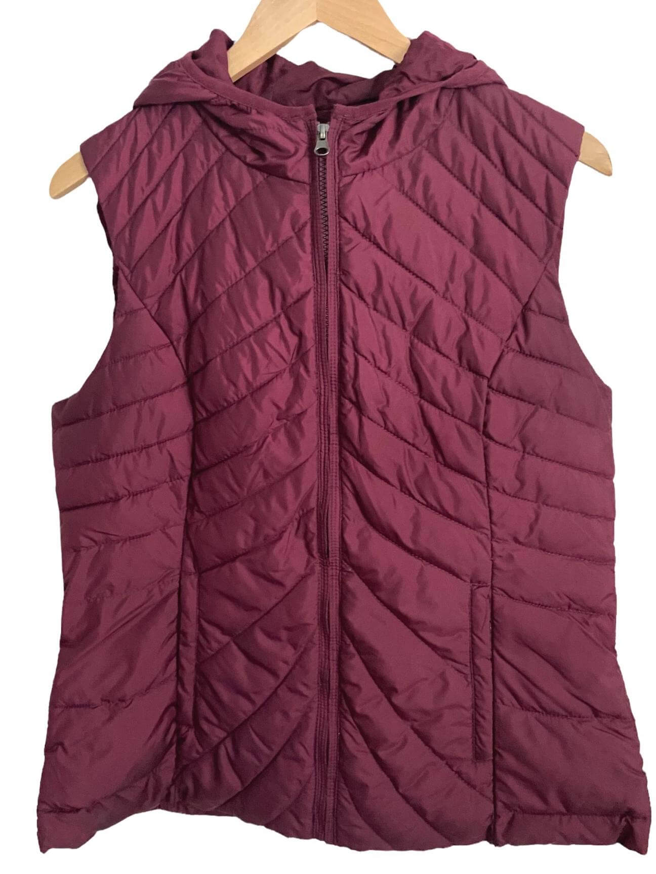 Dark Winter NEW YORK CO maroon puffer vest
