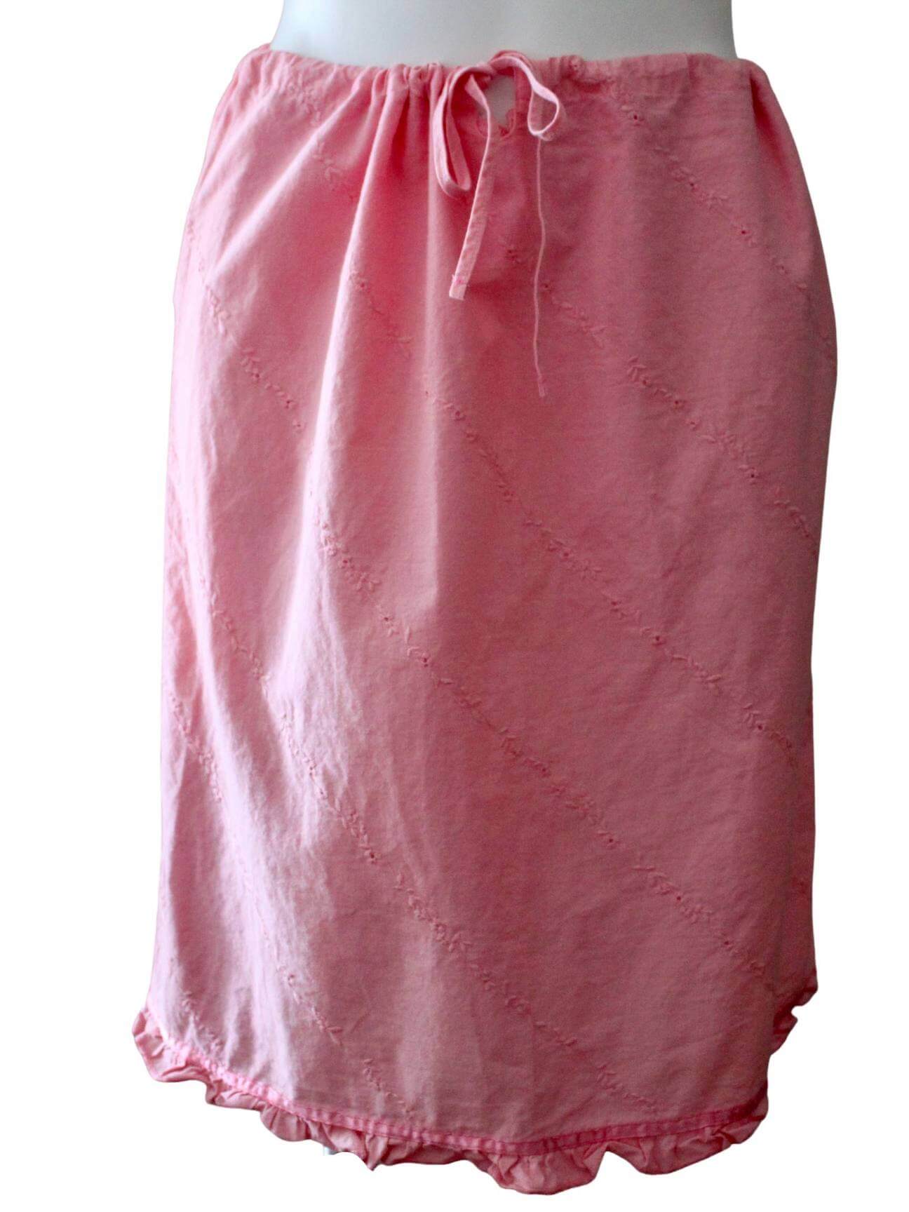 Light Spring GAP pink eyelet ruffle skirt
