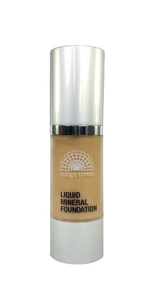 Indigo Tones Liquid Mineral Foundation Marlo for medium warm beige skin tones