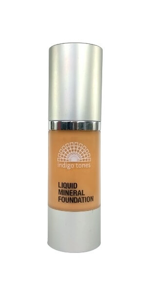 Indigo Tones Liquid Mineral Foundation Mia for light cream skin tones