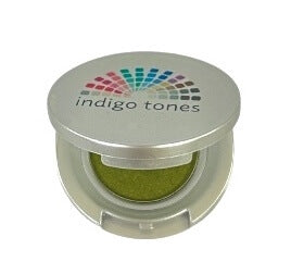 Indigo Tones warm sage green pressed mineral eye shadow Seagrass