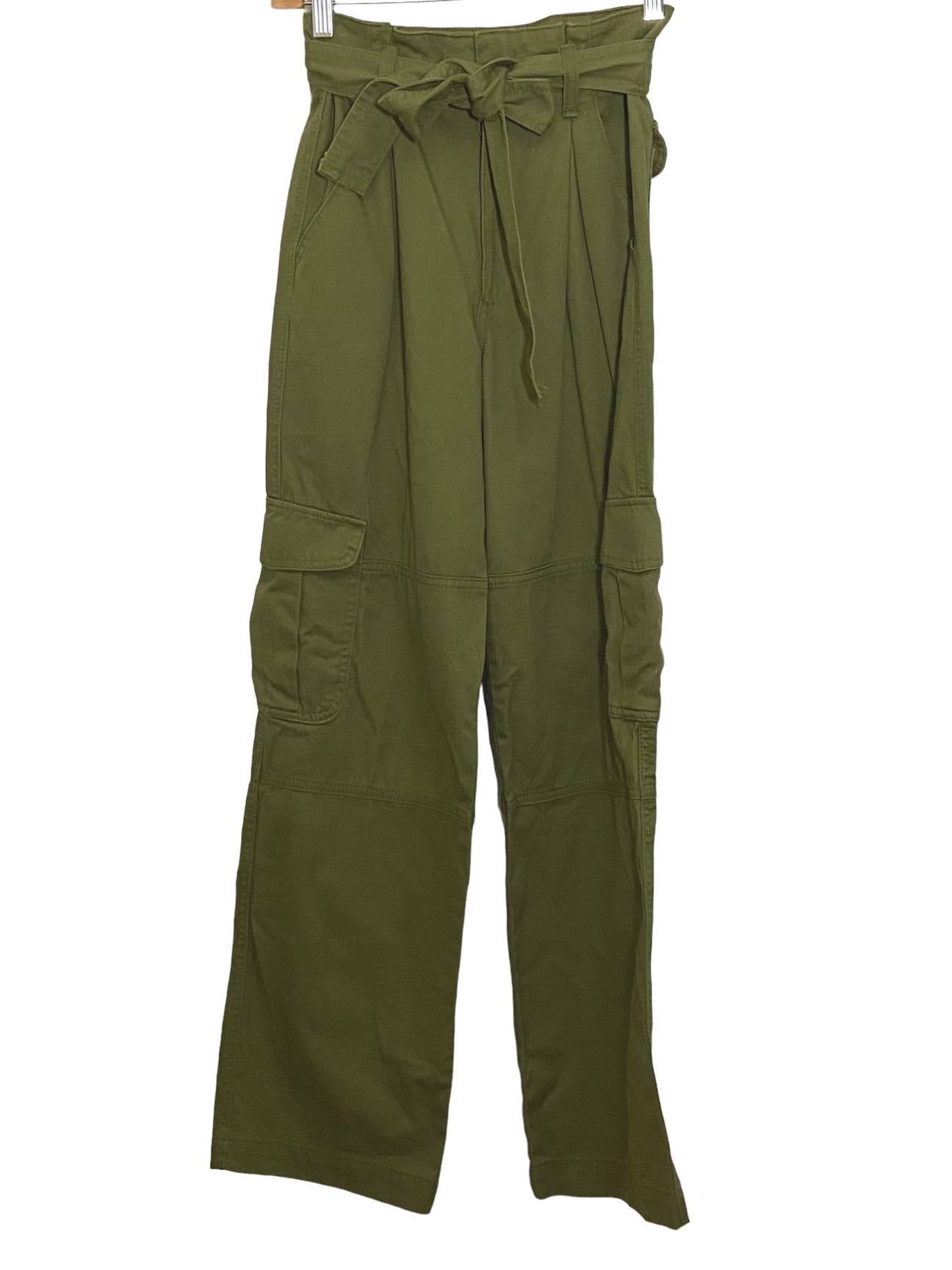 Warm Autumn FOREVER 21 olive green tie belt cargo pant