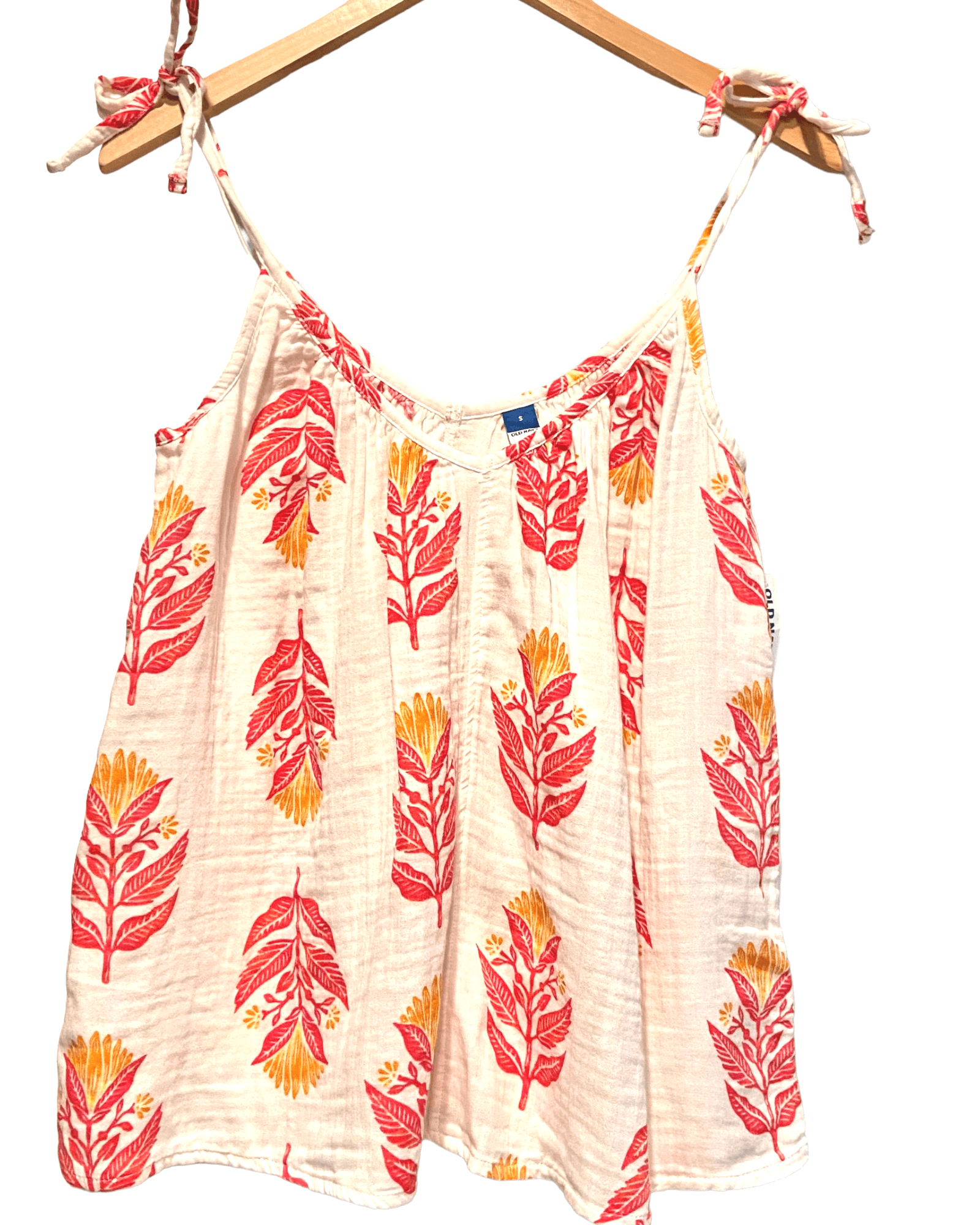 Warm Spring OLD NAVY tropical print swing top