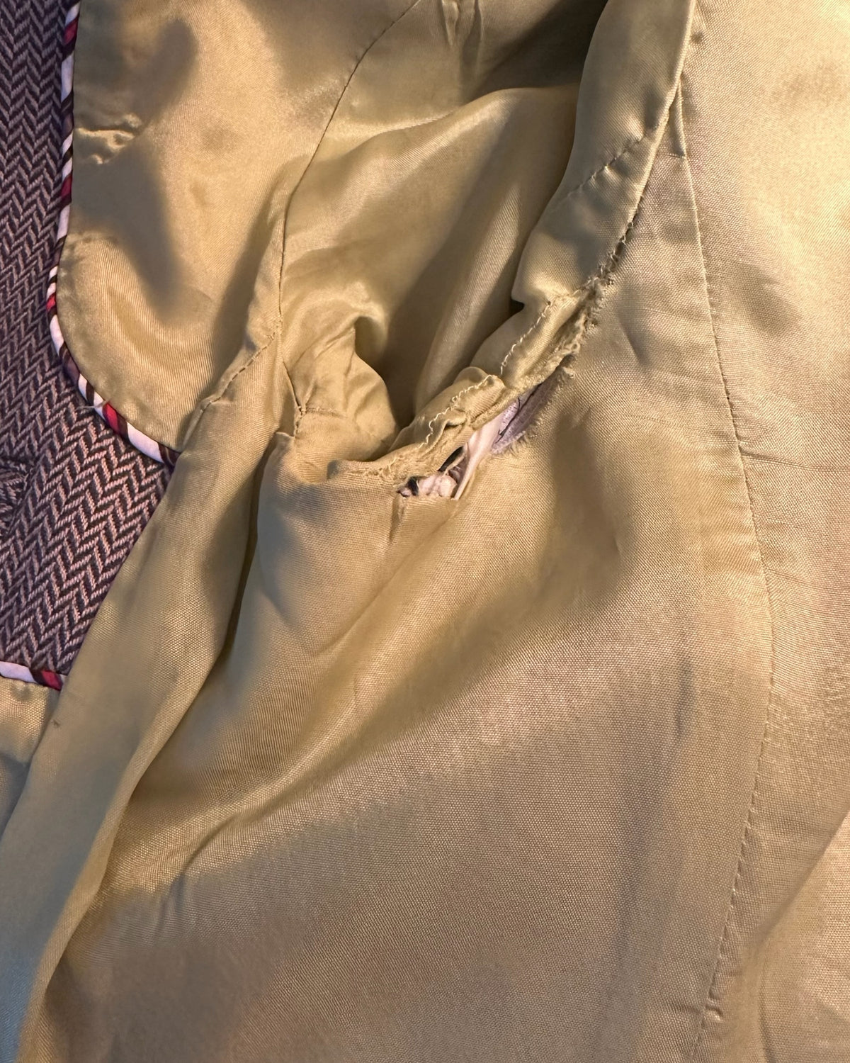 Warm Autumn Herringbone Tweed Embroidered Jacket