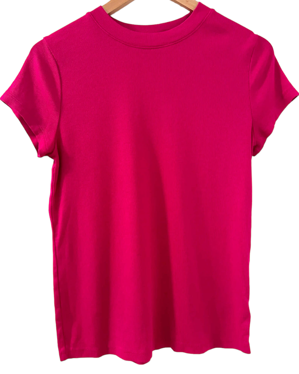 Bright Spring A NEW DAY azalea ribbed crewneck tee