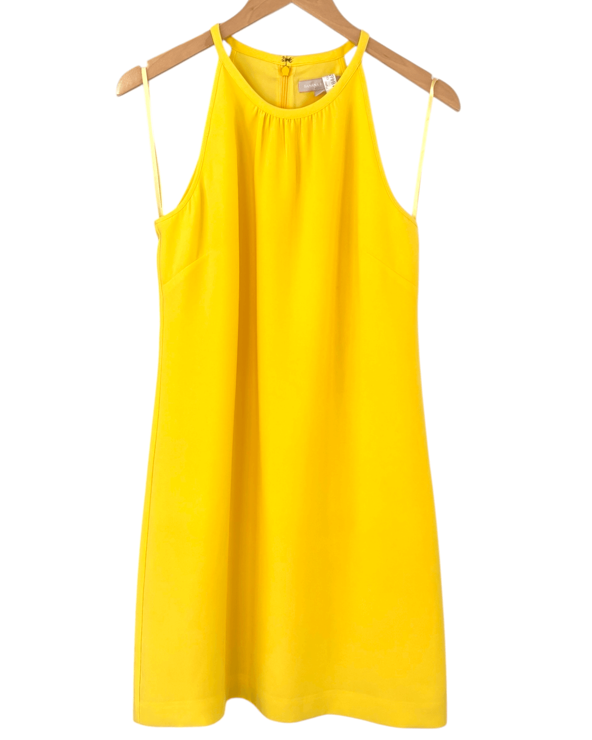 Bright Spring BANANA REPUBLIC jonquil sleeveless halter shift