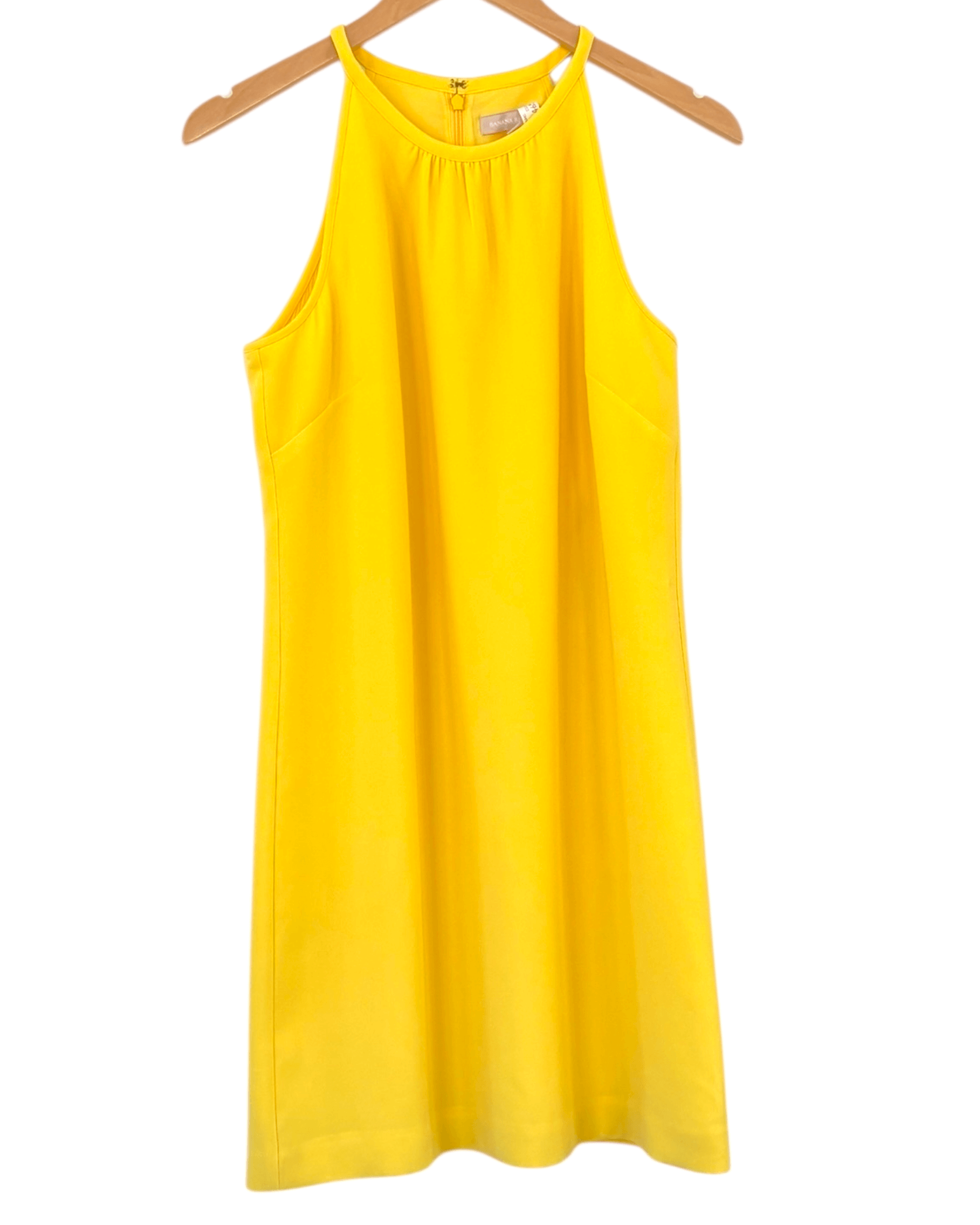 Bright Spring BANANA REPUBLIC jonquil sleeveless halter shift