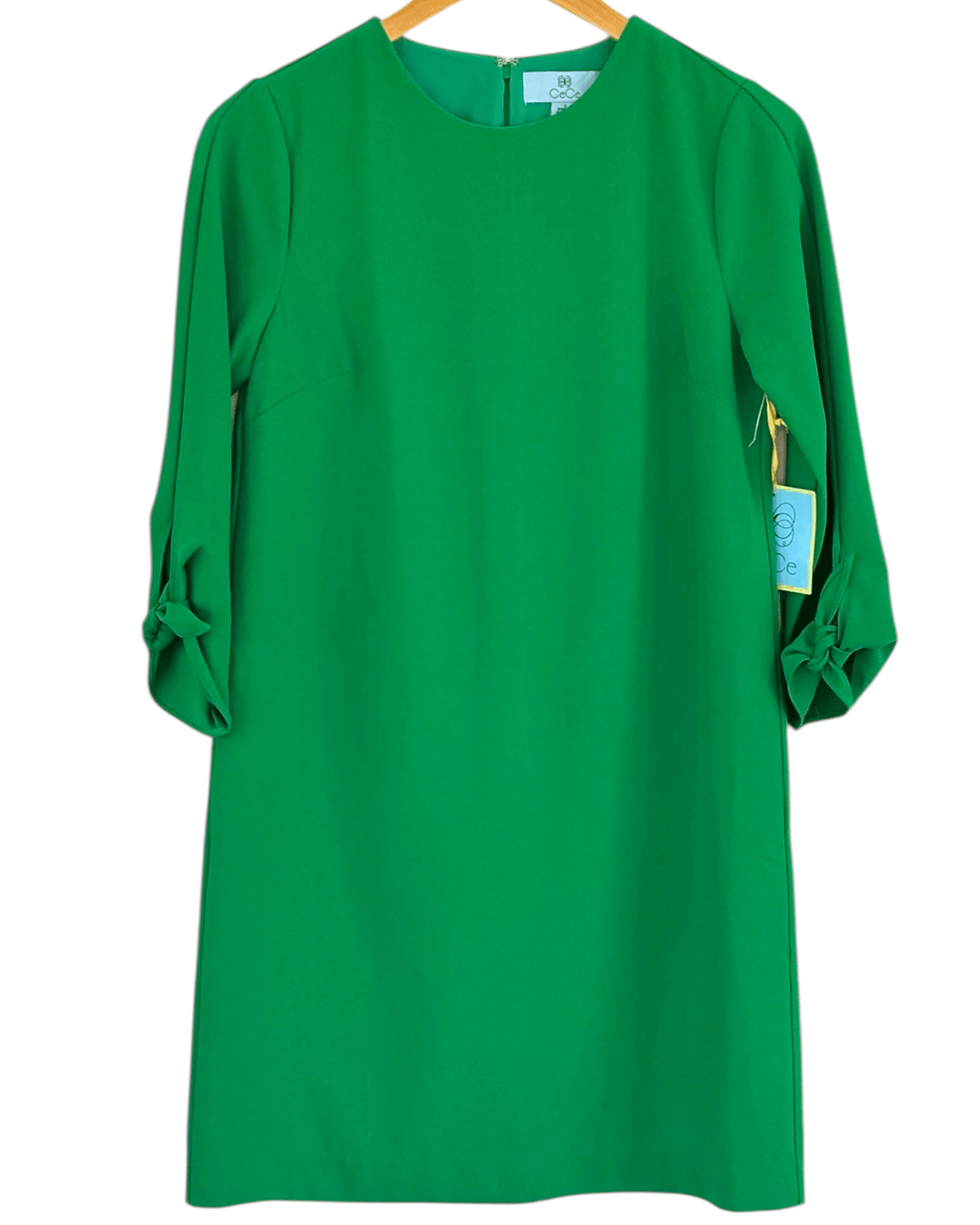 Bright Spring CECE clover green tie sleeve mini dress