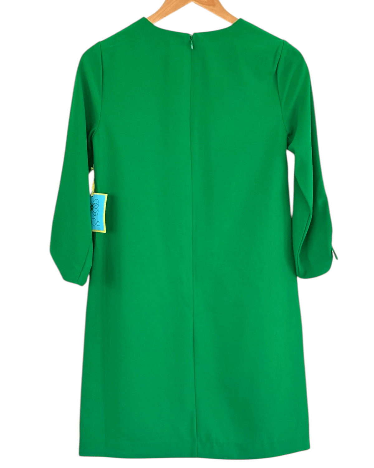 Bright Spring CECE clover green tie sleeve mini dress