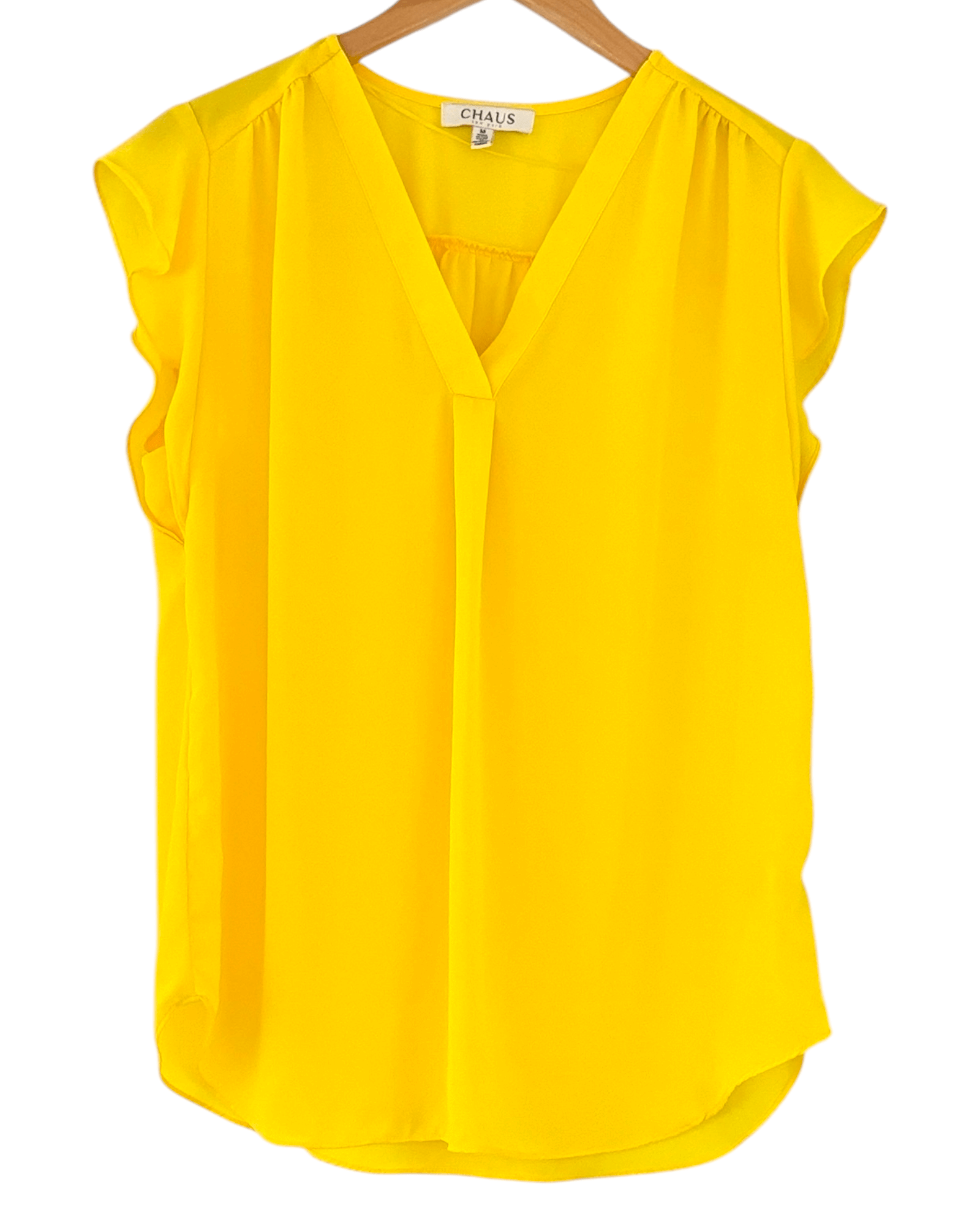 Bright Spring CHAUS sunbeam flutter sleeve blouse