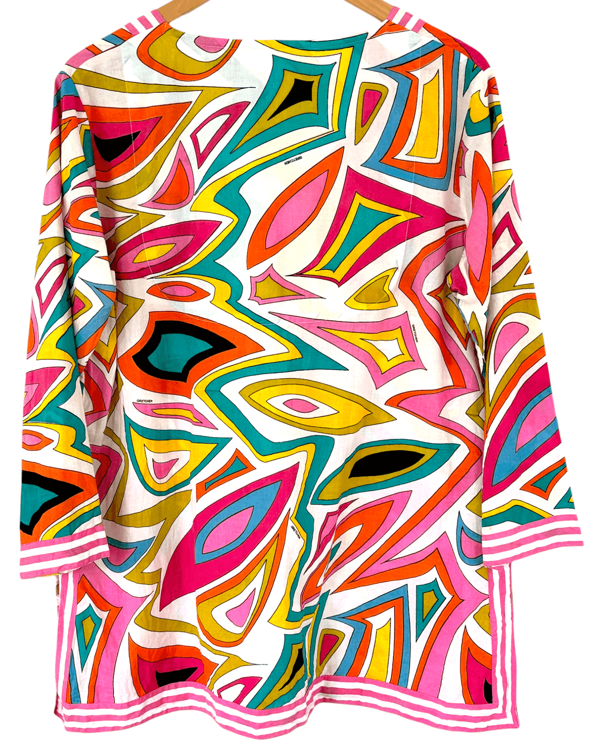 Bright Spring GRETCHEN SCOTT bits 'n pieces print v-neck tunic