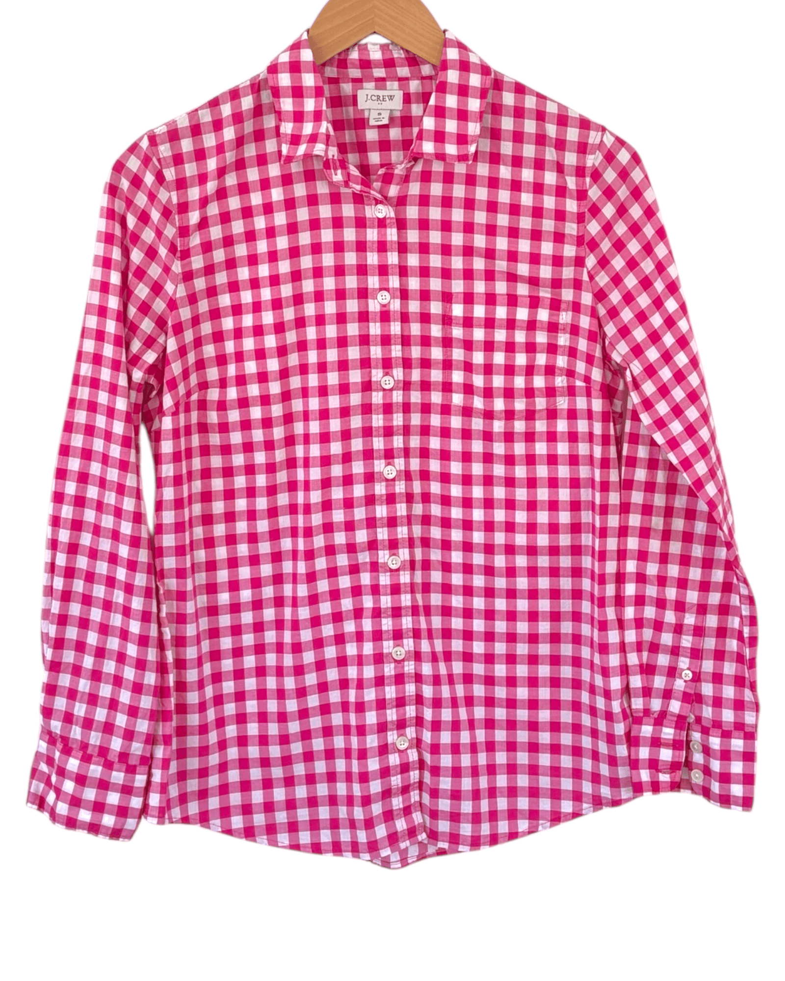 Bright Spring J.CREW gingham print button-down shirt