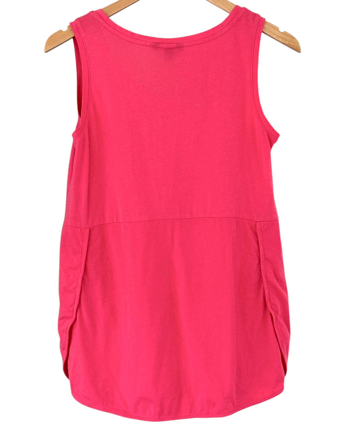 Bright Spring LANDS END fresca pink sleeveless petal tee