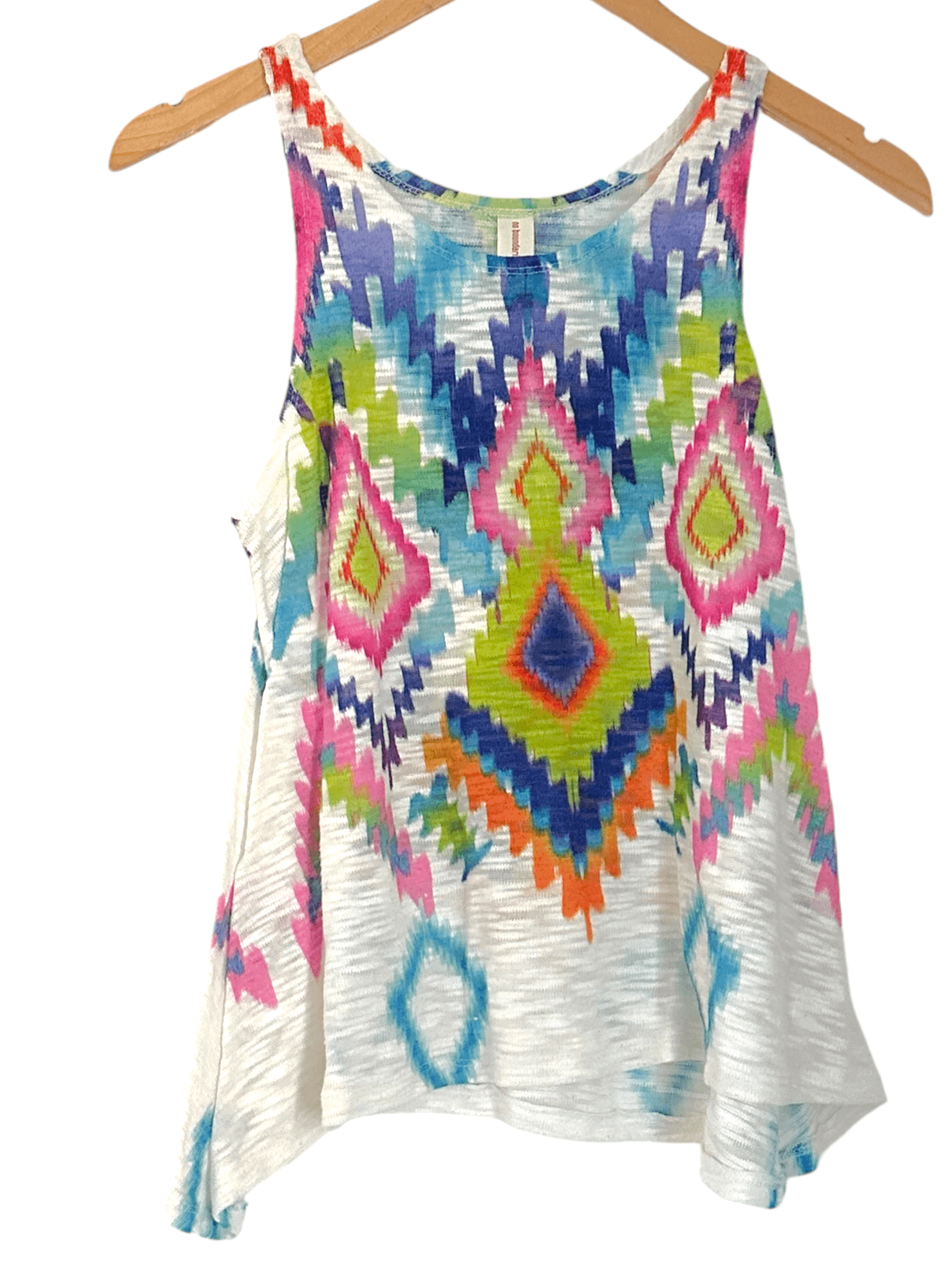 Bright Spring NO BOUNDARIES watercolor print swing top