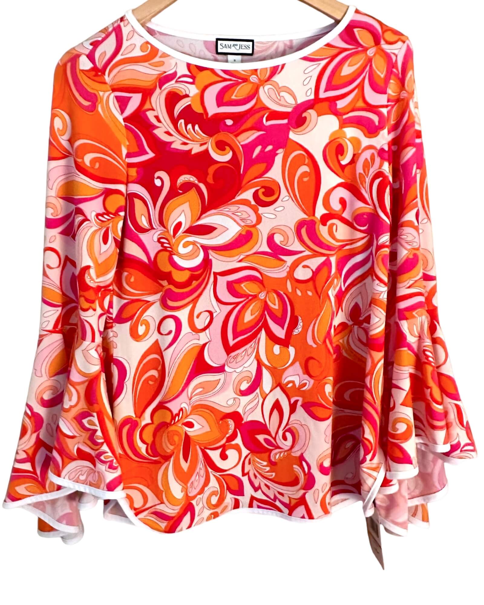 Bright Spring SAM & JESS floral print bell sleeve blouse