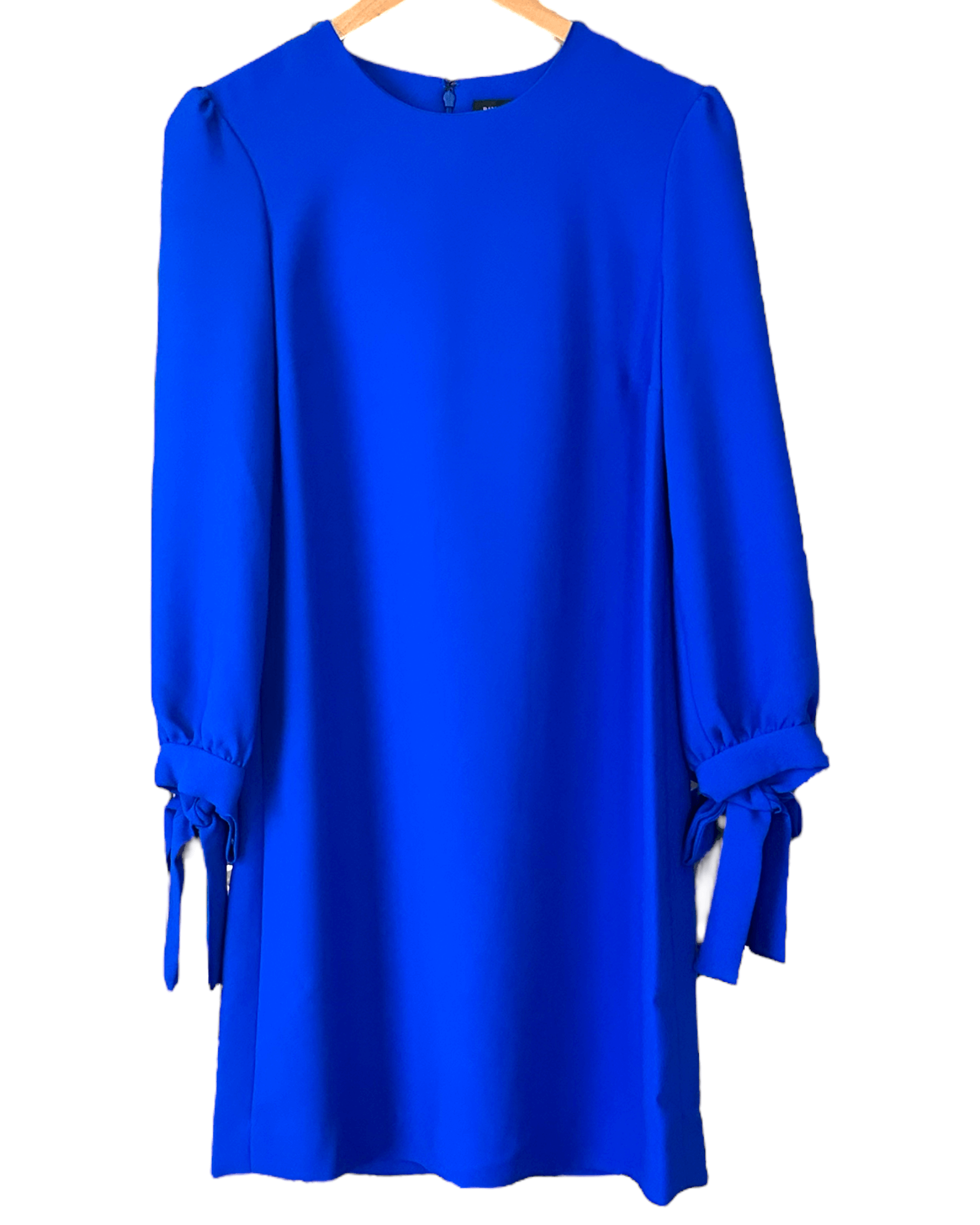 Bright Winter BANANA REPUBLIC electric blue bow cuff dress