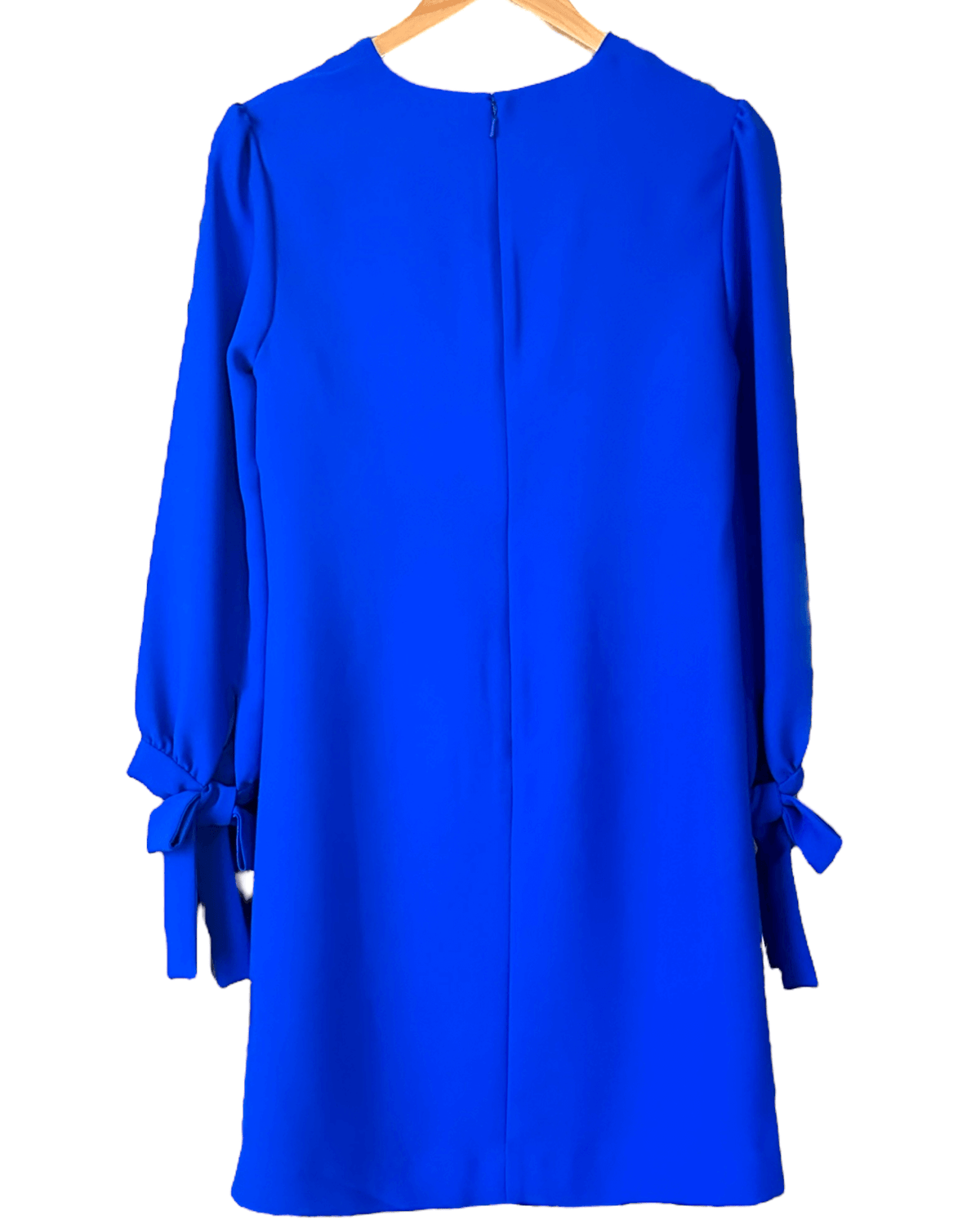 Bright Winter BANANA REPUBLIC electric blue bow cuff shift dress