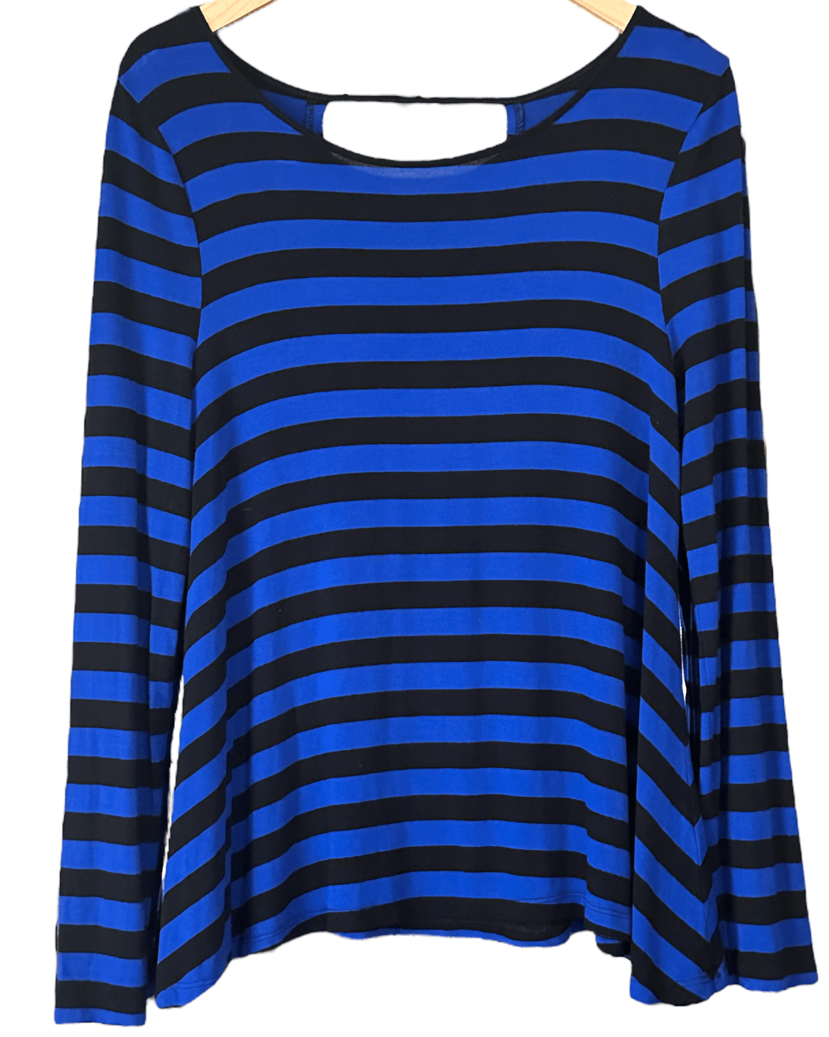 Bright Winter CABLE &amp; GAUGE cross back stripe swing top