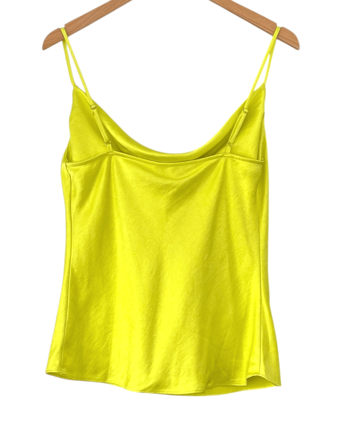 Bright Winter ENDLESS ROSE Caduceus Yellow Satin Cowl Neck Cami