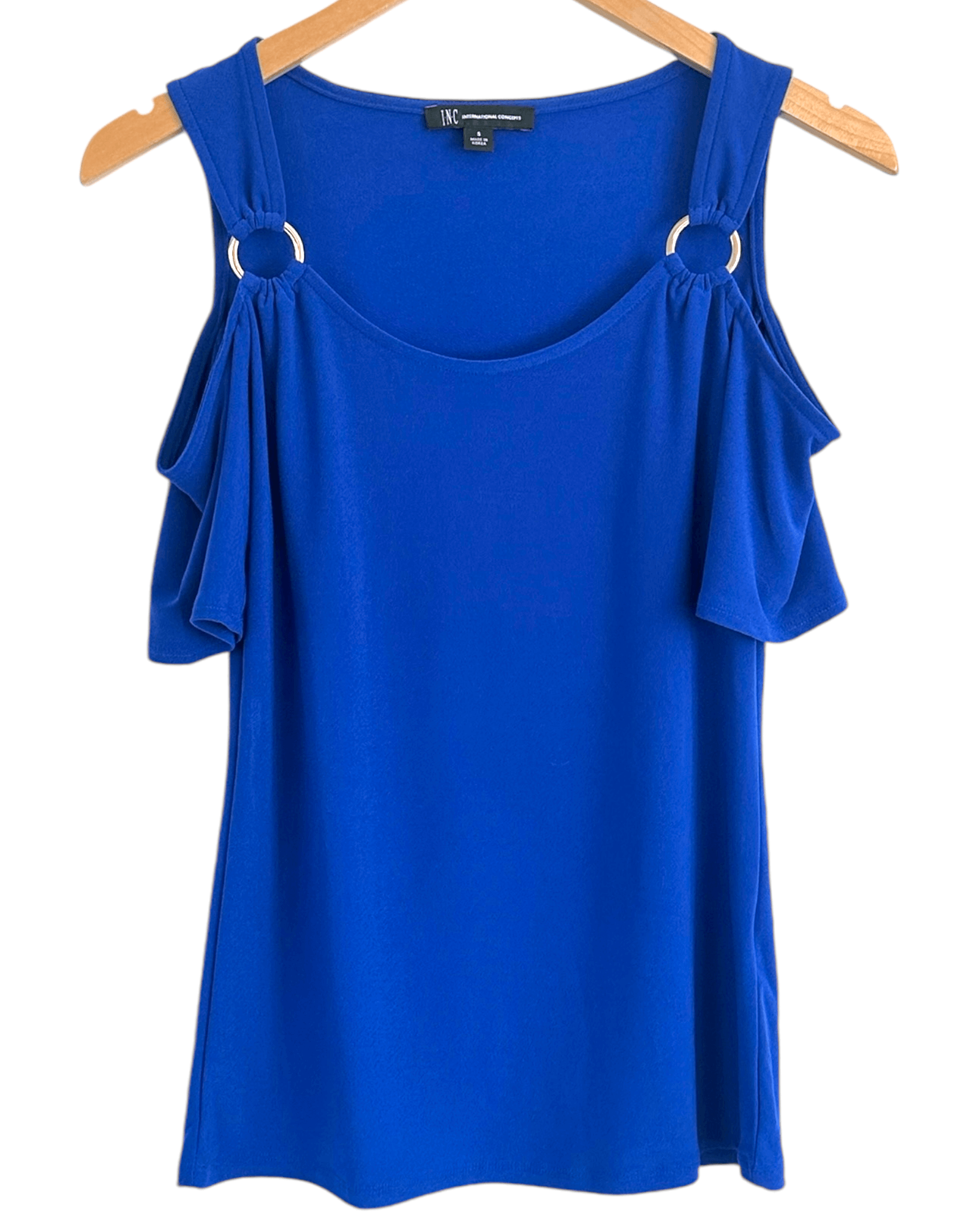 Bright Winter I.N.C. INTERNATIONAL CONCEPTS sapphire blue cold shoulder ring top