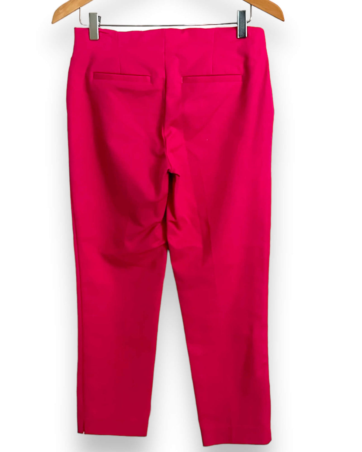 Bright Winter CROSBY irresistible pink flat front cropped slacks