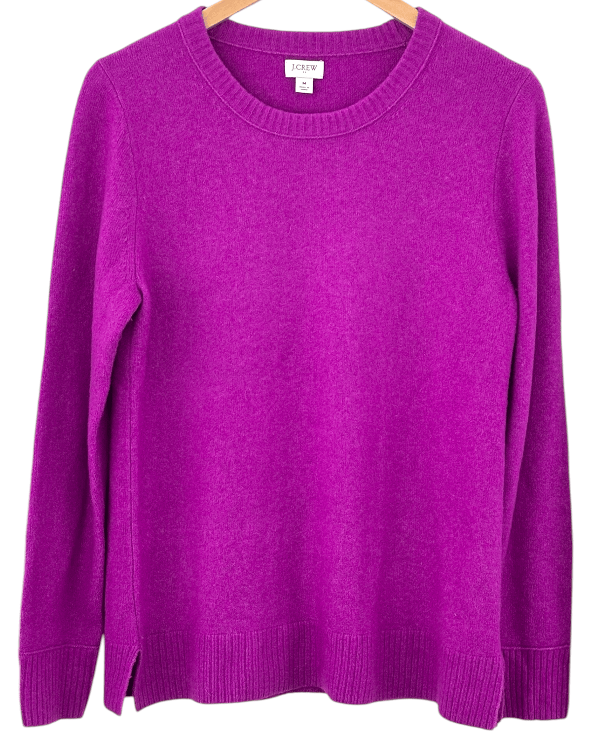 Bright Winter J.CREW vivid orchid wool blend crewneck sweater