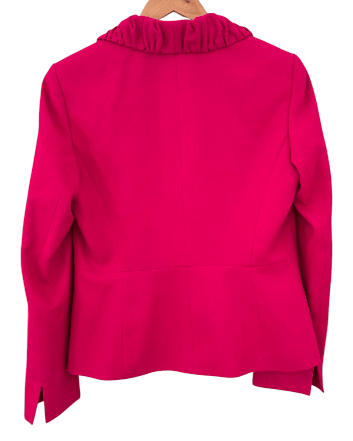 Bright Winter Le Suit berry pink gather lapel suit set