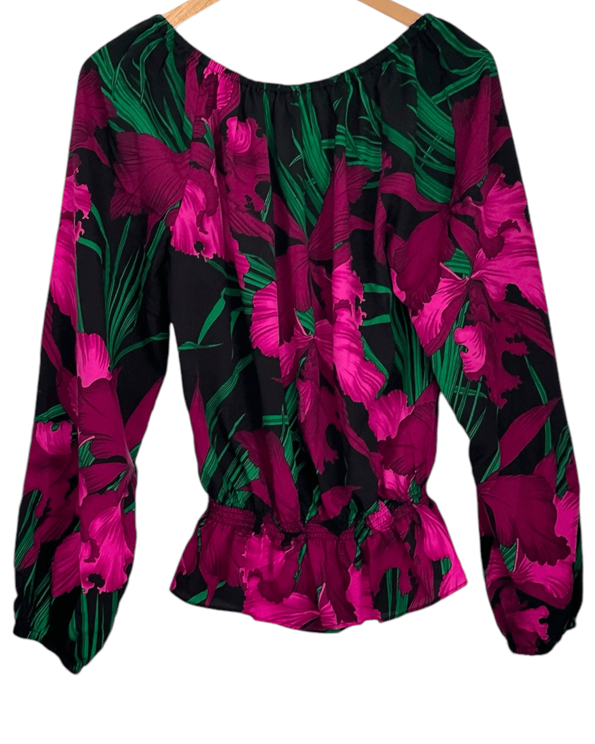 Bright Winter MICHAEL KORS iris print tie front blouse