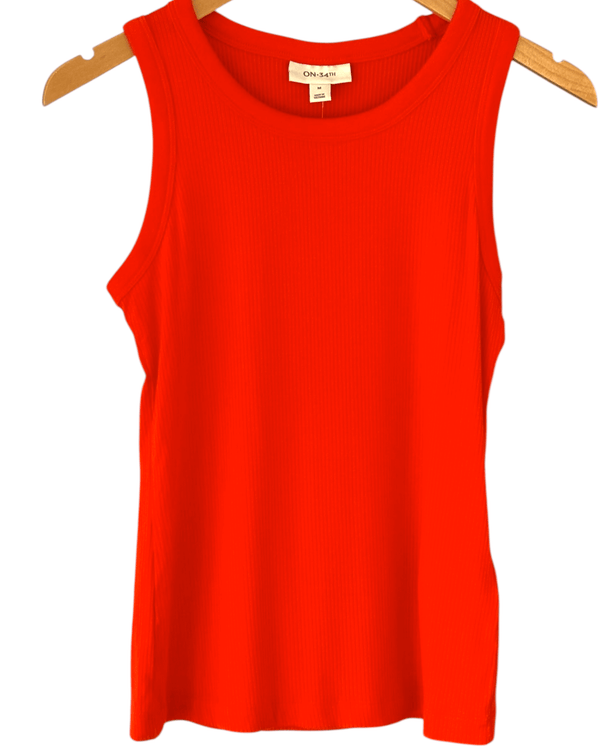 Bright Winter Coquelicot Ribbed Tank Top product image