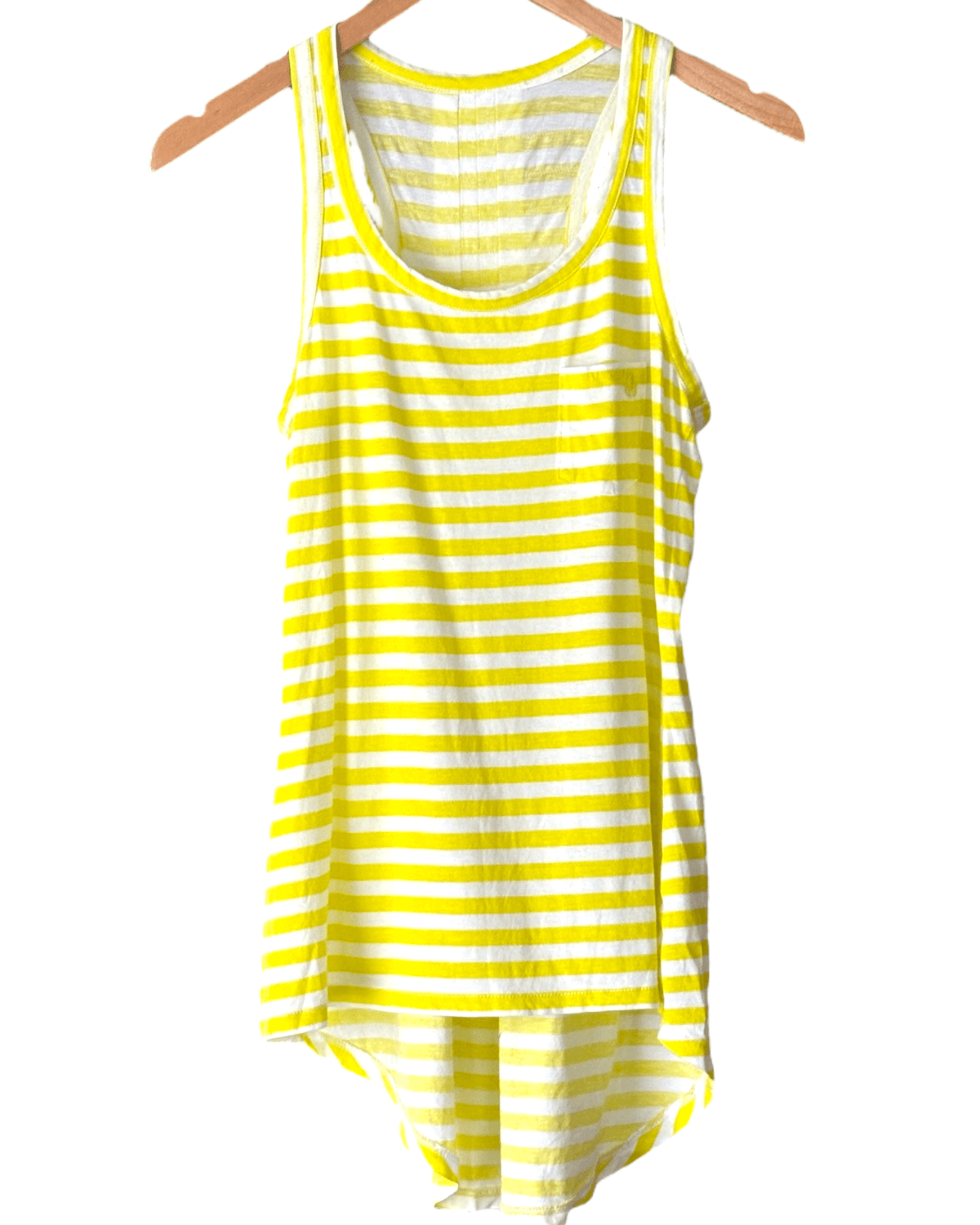 Bright Winter RAJ yellow stripe racerback tank top