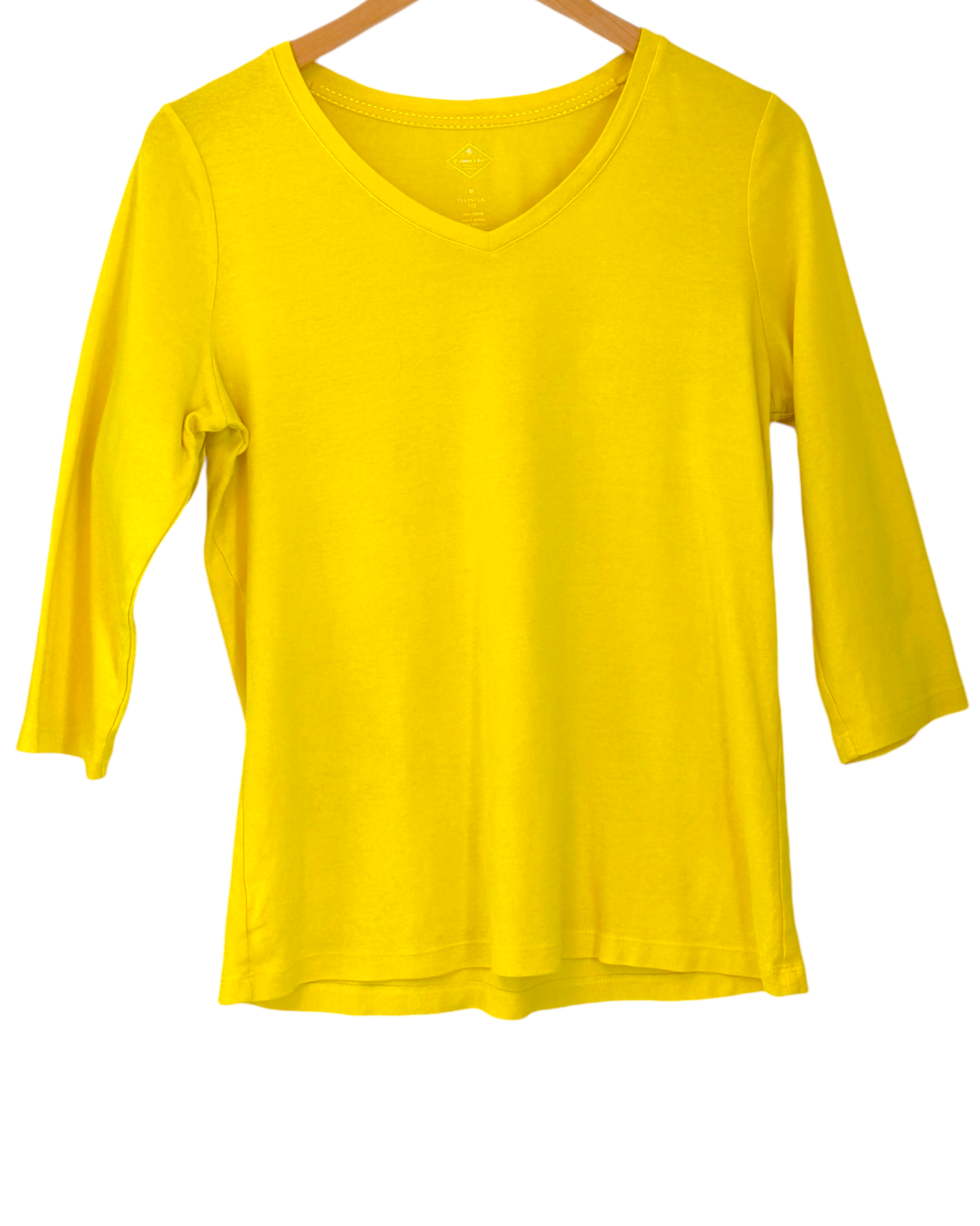 Bright Winter ST. JOHN'S BAY sunshine yellow v-neck tee