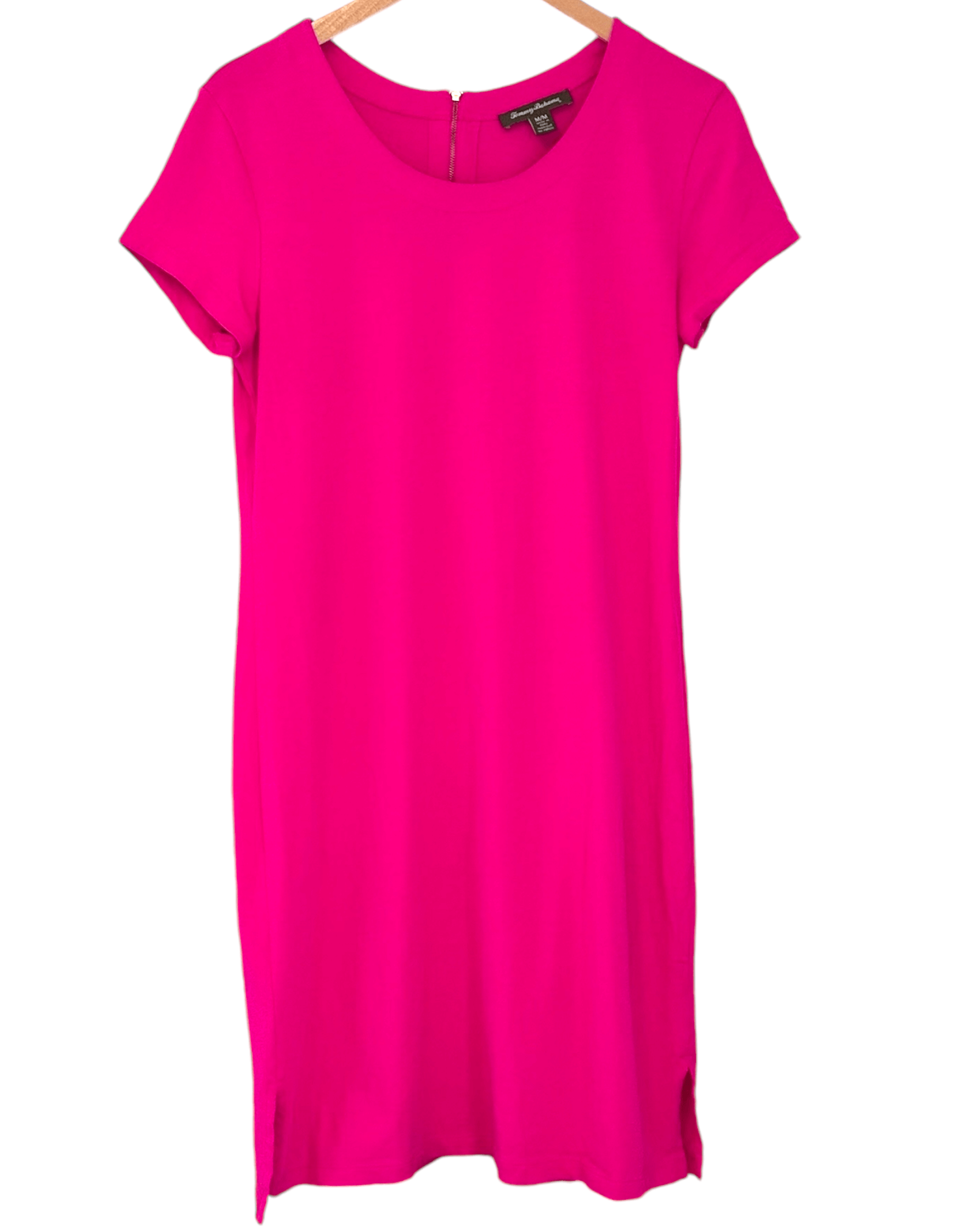 Bright Winter TOMMY BAHAMA fandango pink short sleeve zipper-back dress