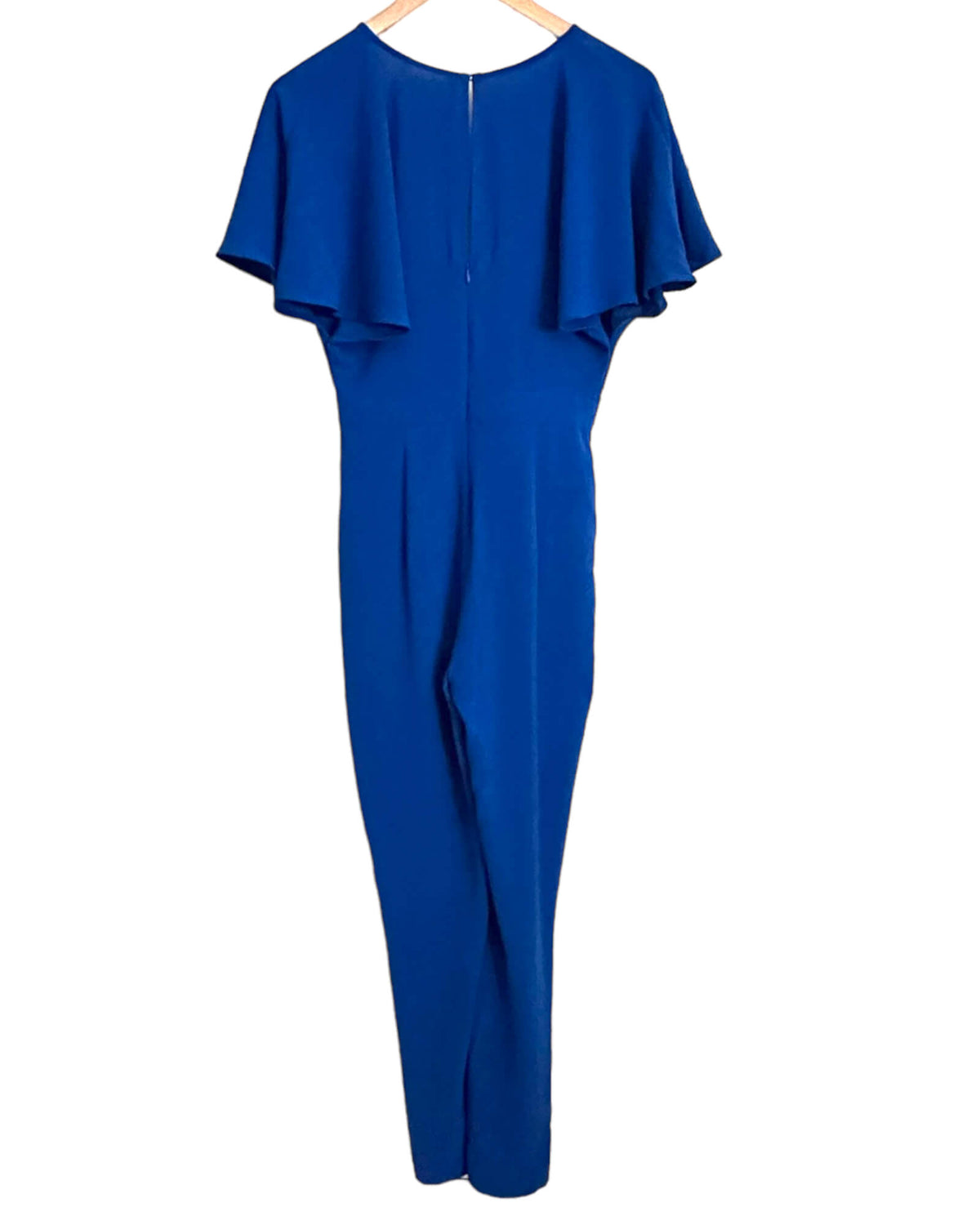 Bright Winter ZARA deep-v sapphire jumpsuit