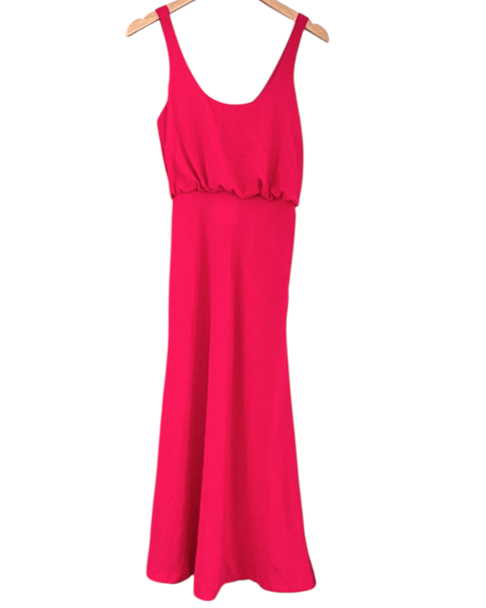 Bright Winter ZARA siren red sleeveless empire waist dress