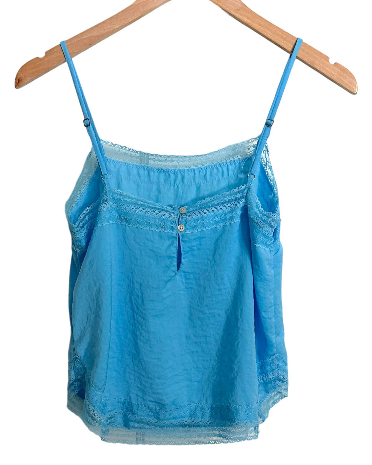Cool Summer ABERCROMBIE &amp; FITCH mystic blue lace cami tank top