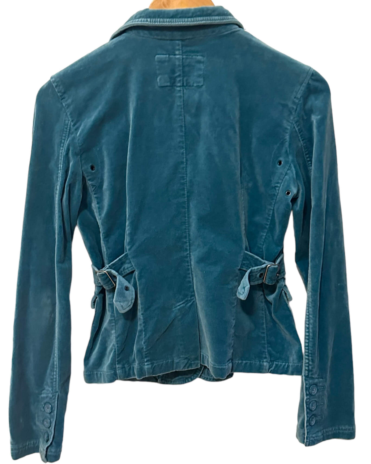 Cool Summer AMERICAN EAGLE blue velvet tuxedo jacket