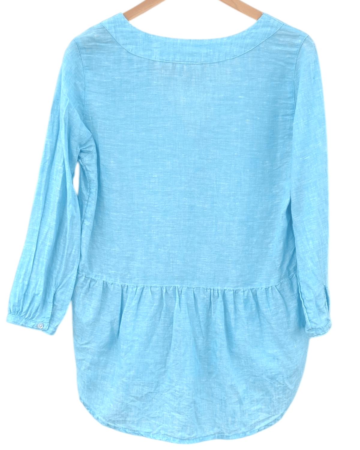 Cool Summer CYNTHIA ROWLEY bay breeze cross front deep-v linen top