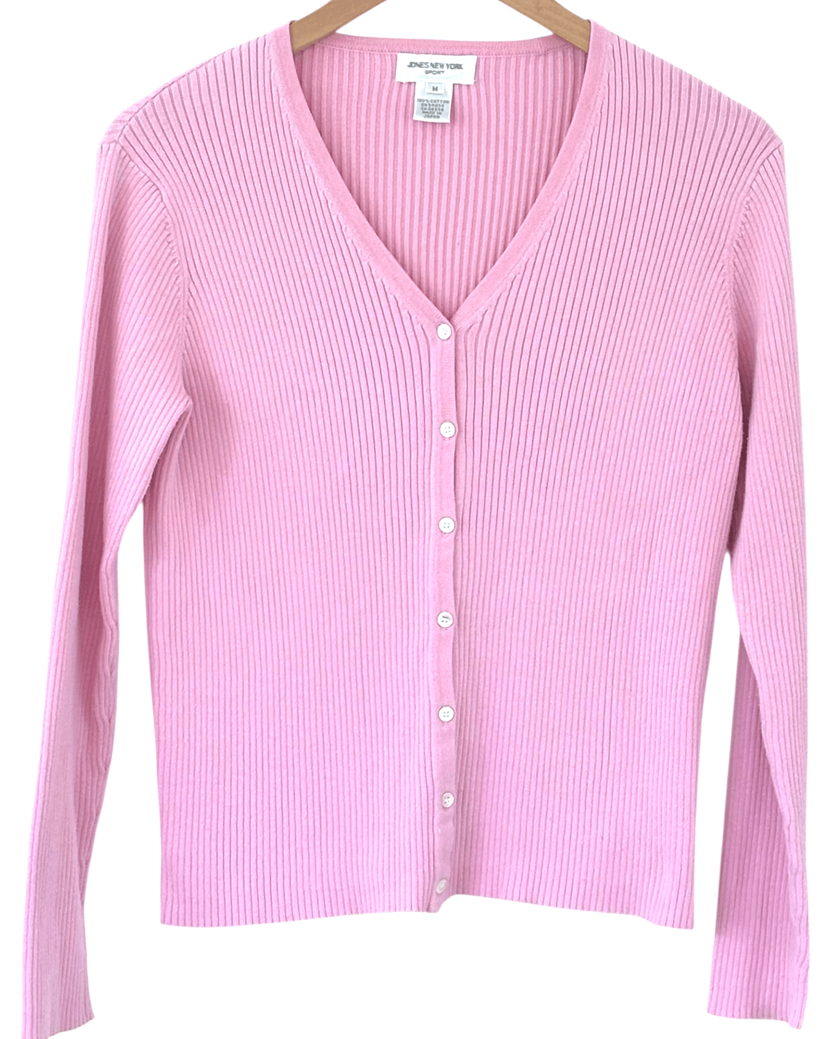 Cool Summer JONES NEW YORK taffy ribbed cardigan sweater