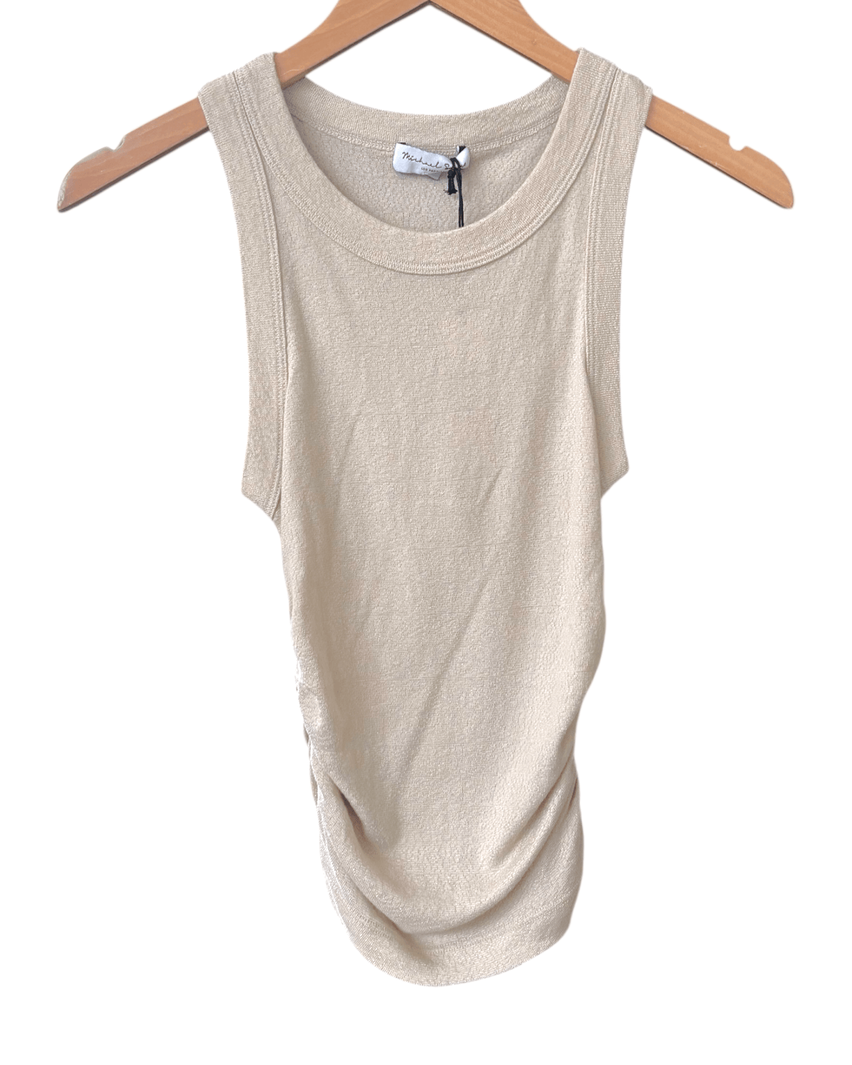 Cool Summer MICHAEL STARS chateau shine ruched tank top
