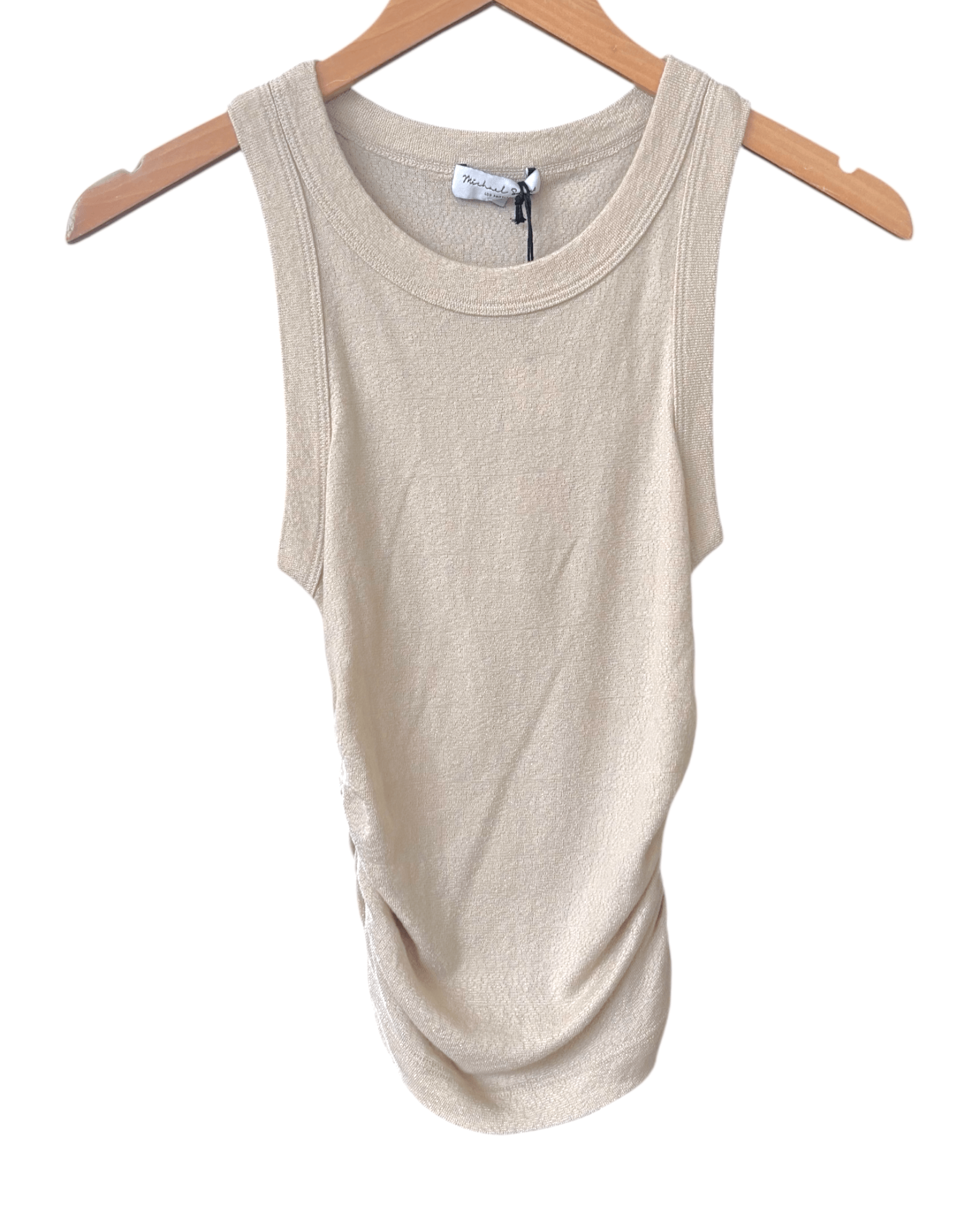 Cool Summer MICHAEL STARS chateau shine ruched tank top