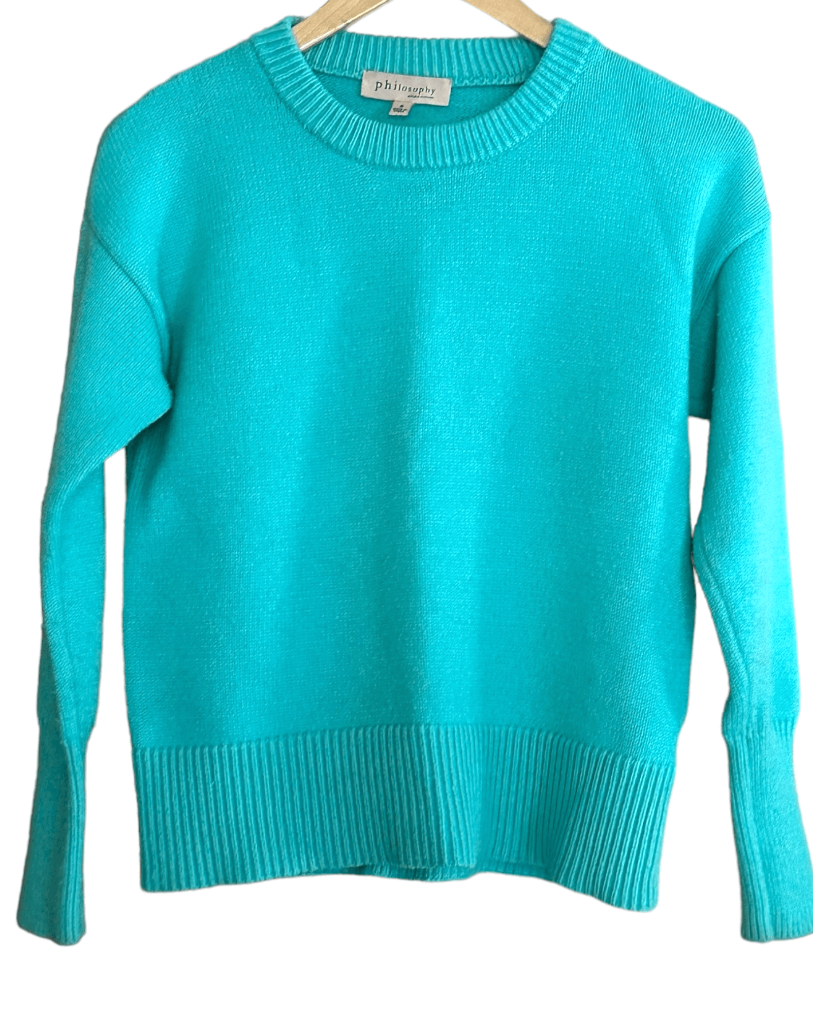 Cool Summer Philosophy capri blue crewneck pullover sweater
