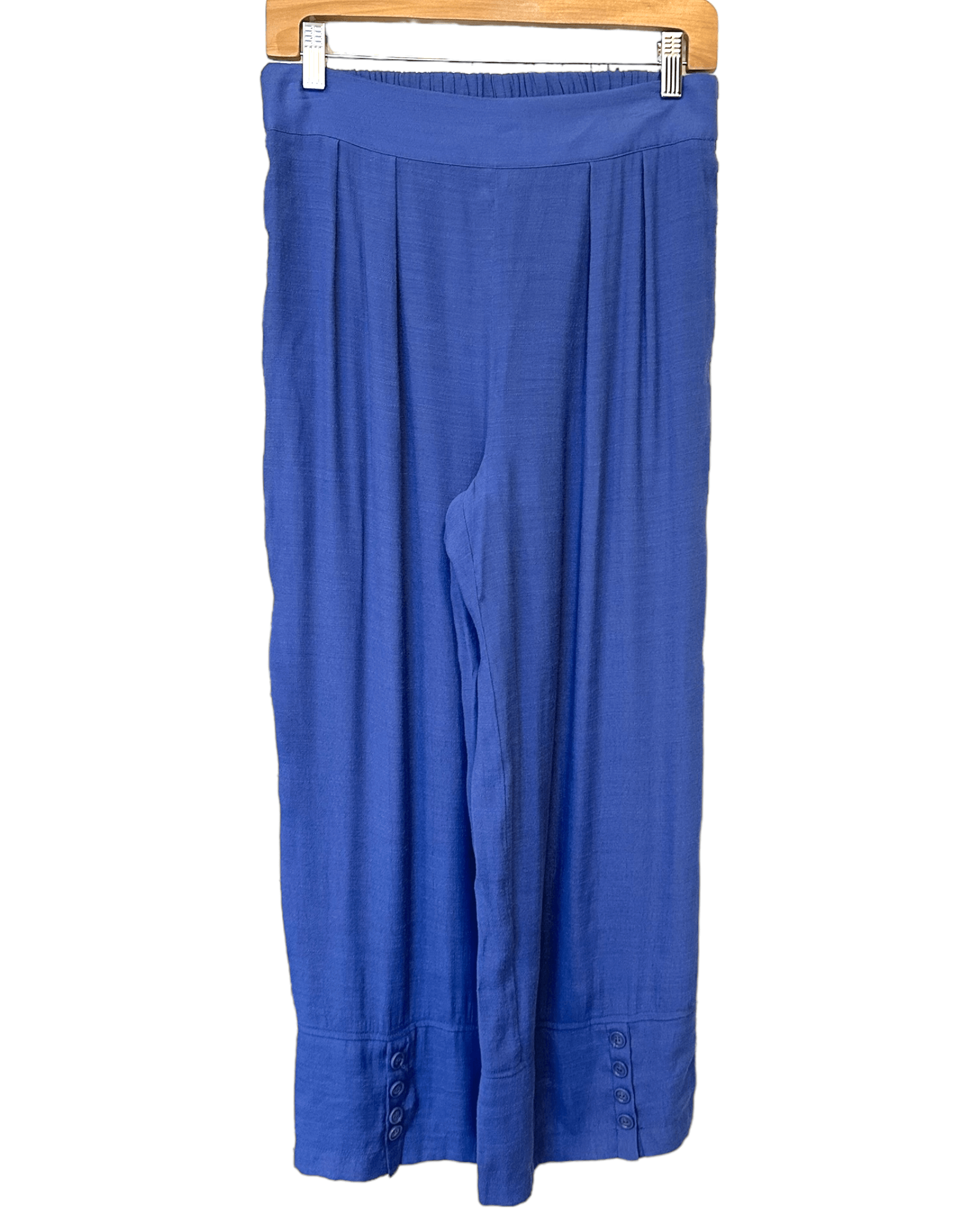 Cool Summer PICADILLY CANADA jewel blue button wide leg pants
