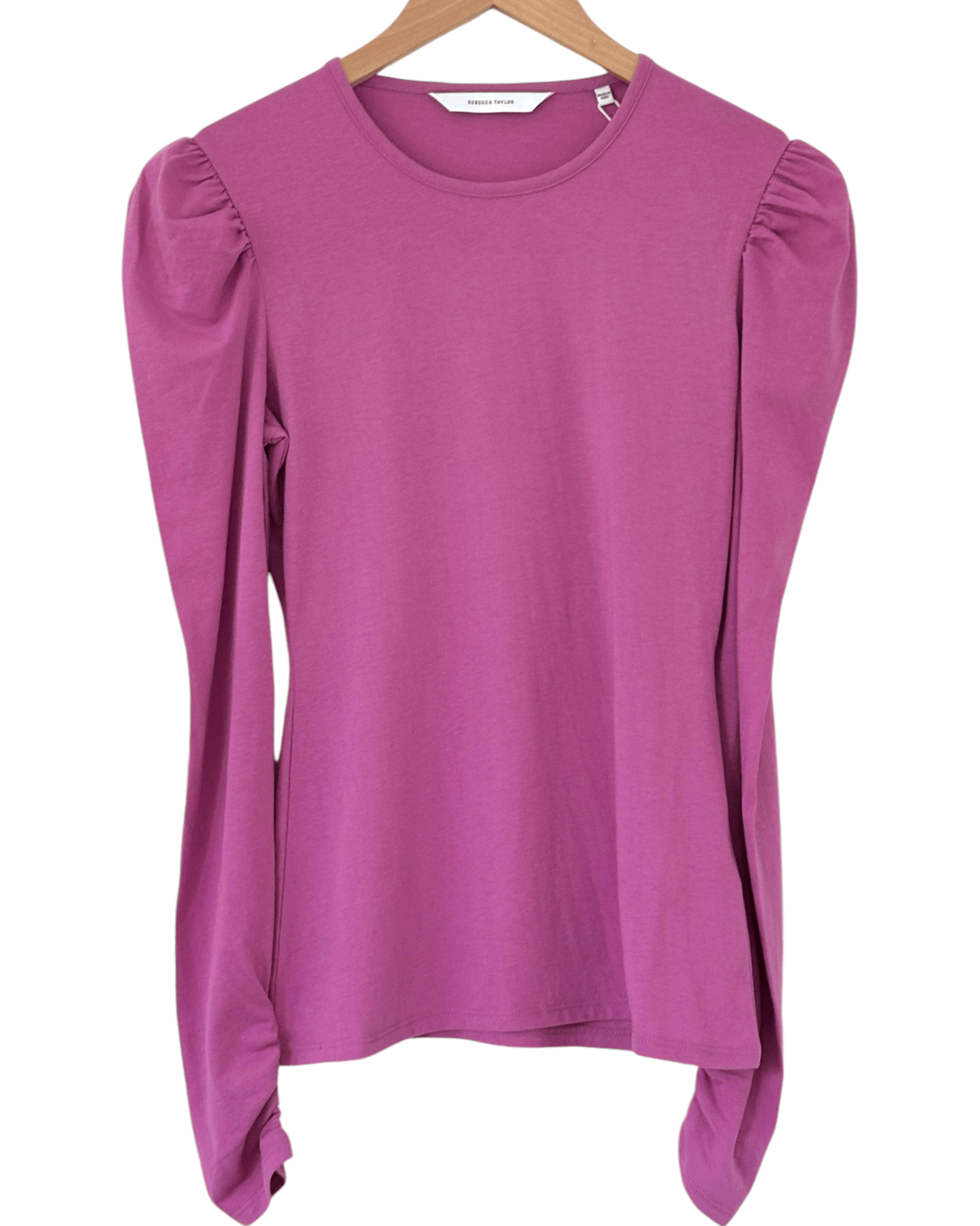 Cool Summer REBECCA TAYLOR orchid ruched long-sleeve tee